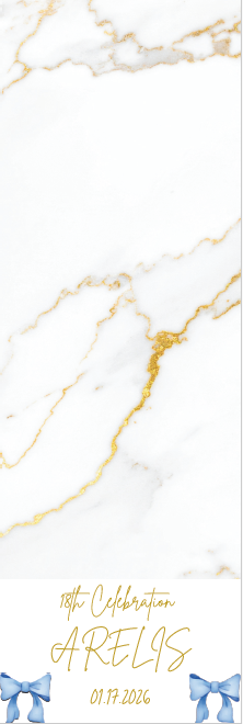 Original marble and gold Photo Party 209 strip design