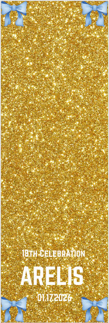 Original gold glitter Photo Party 209 strip design
